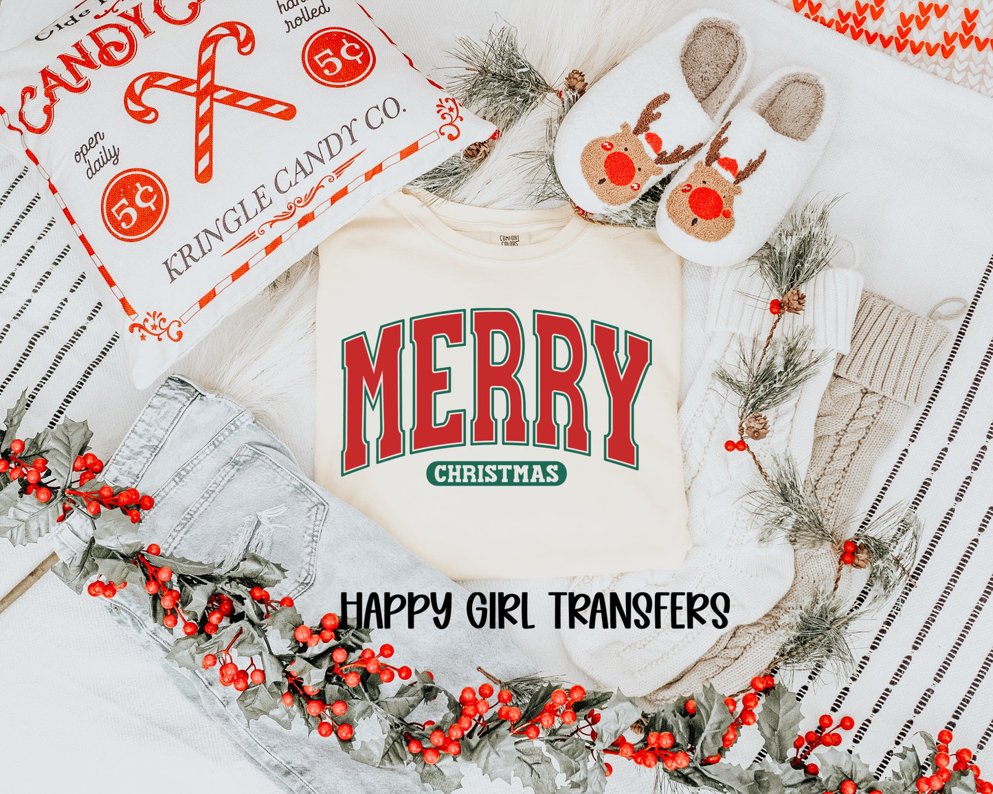 VINTAGE MERRY CHRISTMAS - DTF TRANSFER