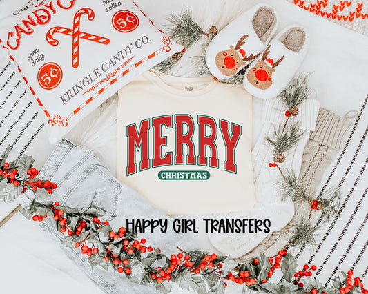VINTAGE MERRY CHRISTMAS - DTF TRANSFER