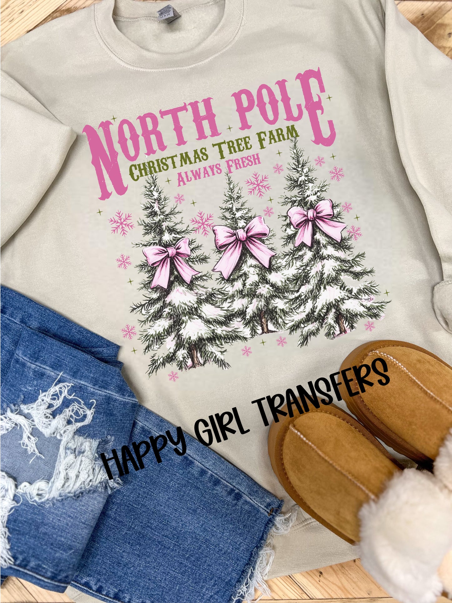 NORTH POLE CHRISTMAS TREE FARM - DTF TRANSFER