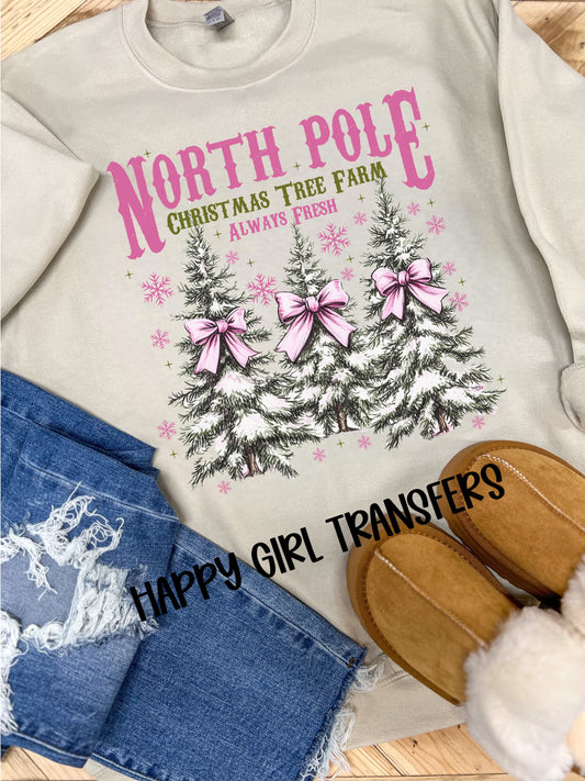 NORTH POLE CHRISTMAS TREE FARM - DTF TRANSFER