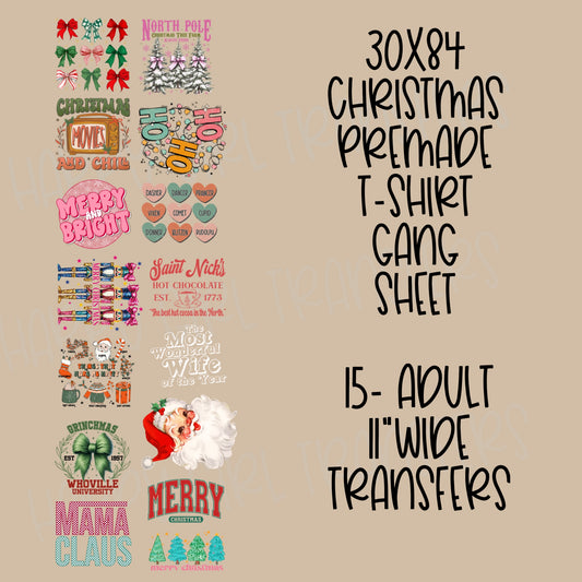 30x84 CHRISTMAS PRE-MADE GANG SHEET