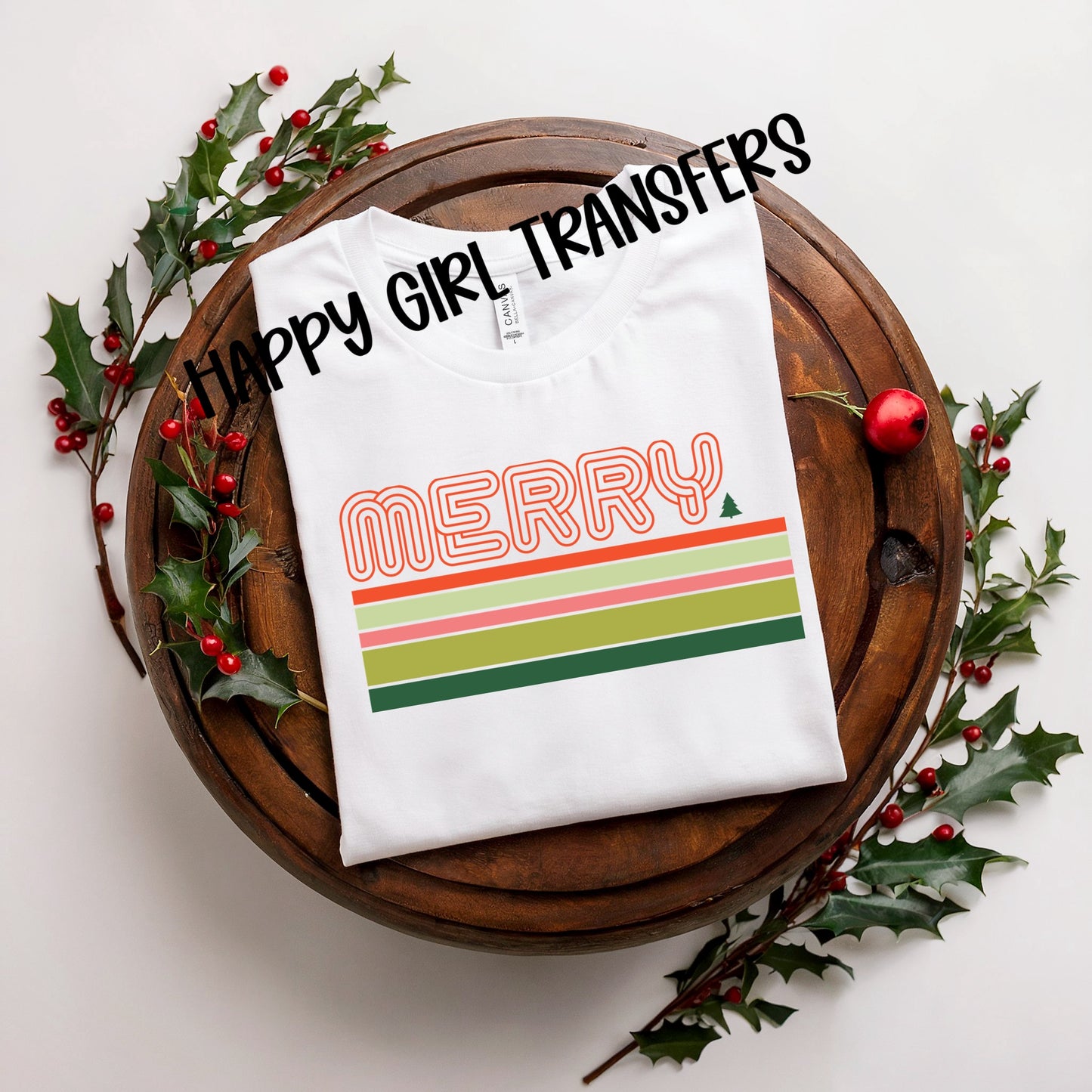 RETRO MERRY - DTF TRANSFER