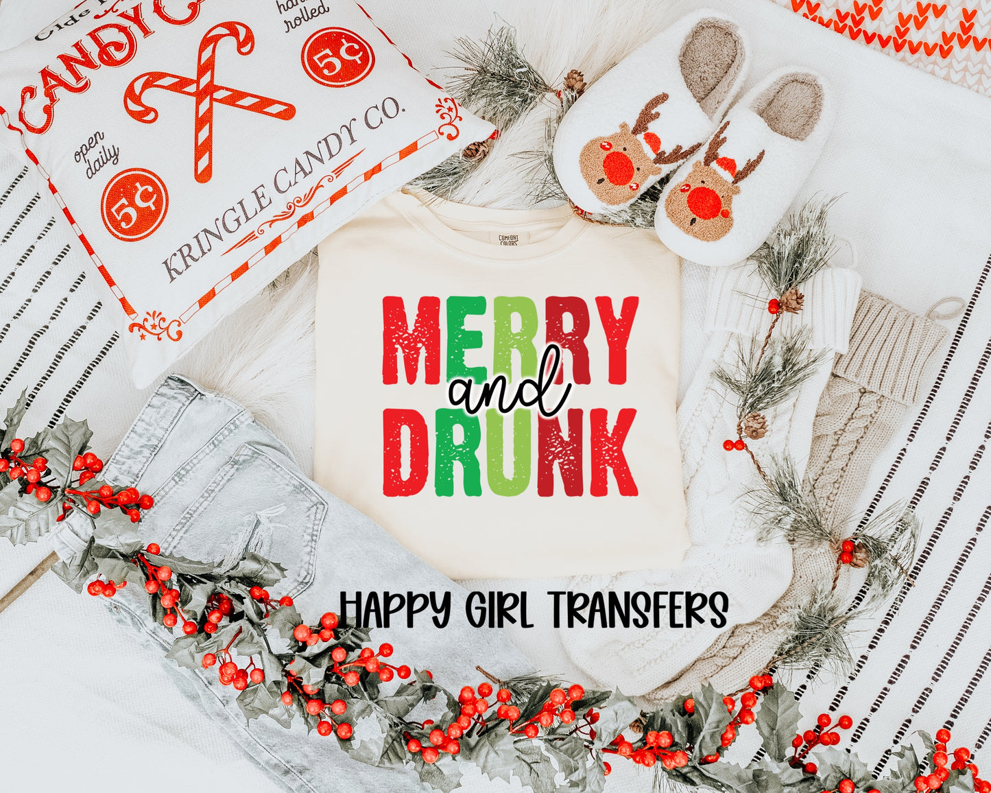 MERRY AND DRUNK - DTF TRANSFER
