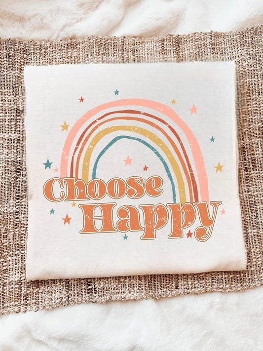 CHOOSE HAPPY - DTF TRANSFER