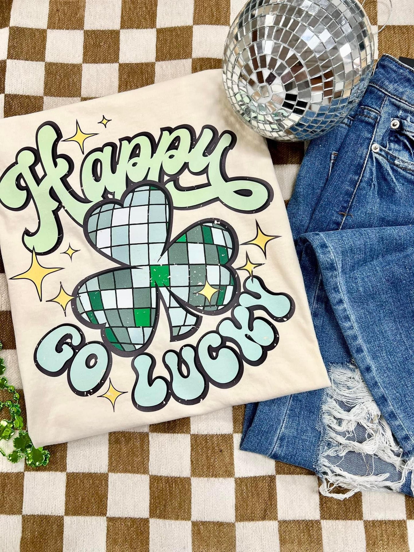 HAPPY GO LUCKY - DTF TRANSFER