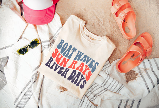 BOAT WAVES, SUN RAYS, RIVER DAYS - DTF TRANSFER