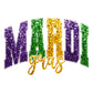 FAUX GLITTER MARDI GRAS - DTF TRANSFER