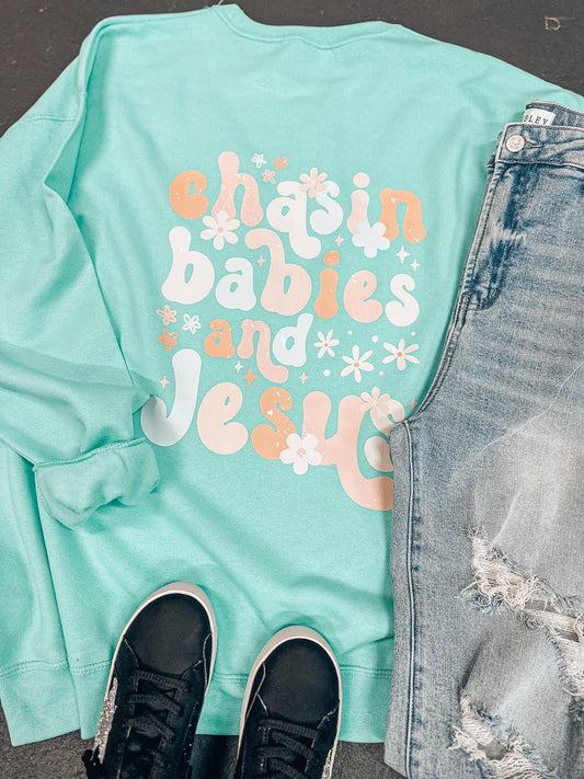 CHASIN BABIES AND JESUS - DTF TRANSFER