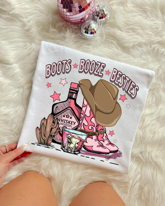 BOOTS * BOOZE * BESTIE - DTF TRANSFER