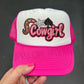 COWGIRL FAUX HAT PATCH  - DTF TRANSFER
