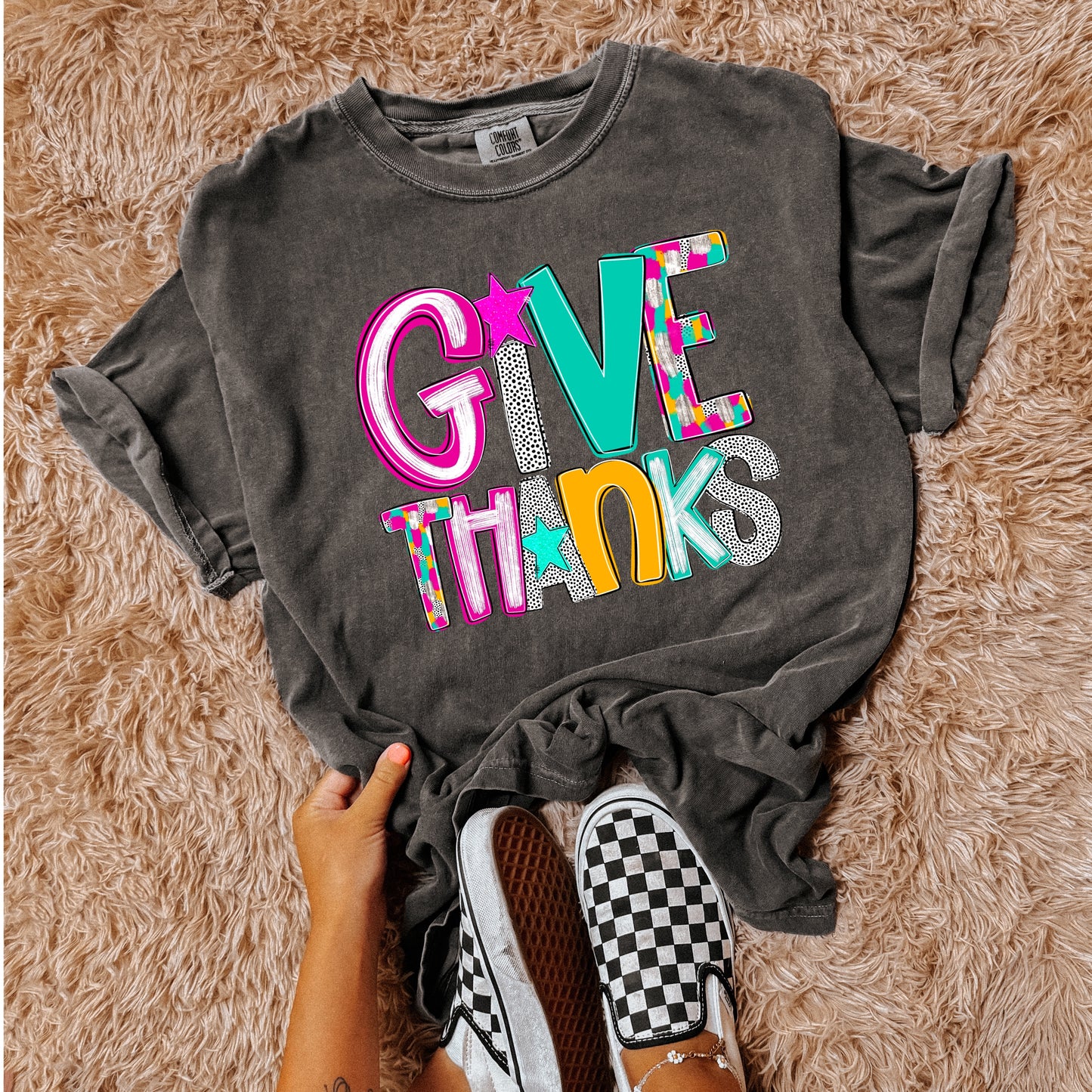 COLORFUL GIVE THANKS - DTF TRANSFER