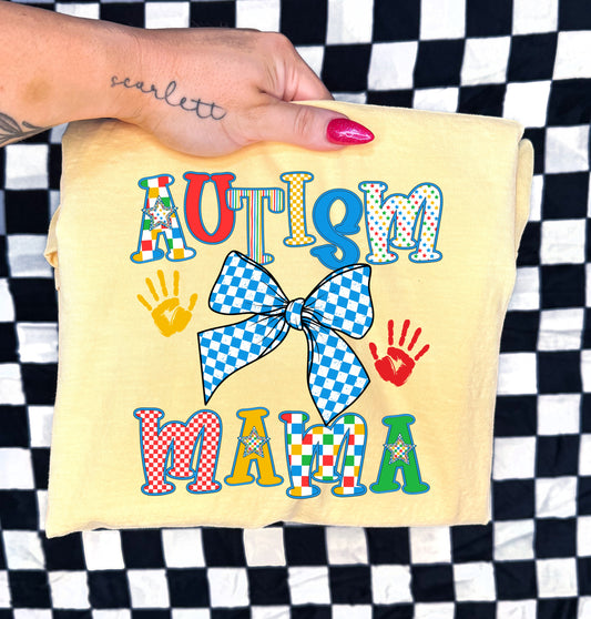 AUTISM MAMA BOW - DTF TRANSFER