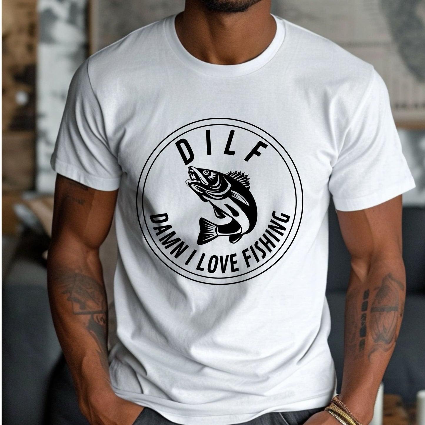 DILF DAMN I LOVE FISHING- DTF TRANSFER