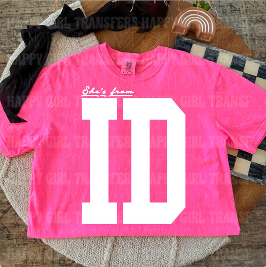 SHE’S FROM IDAHO- DTF TRANSFER
