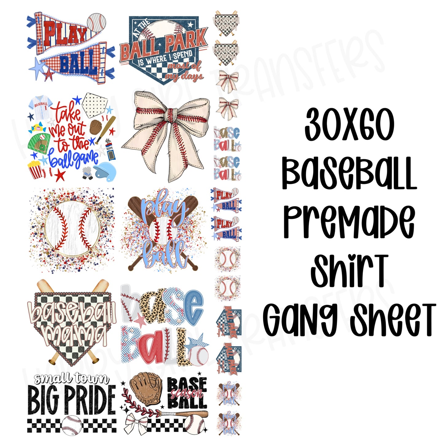 30x60 BASEBALL 2026 PRE-MADE GANG SHEET