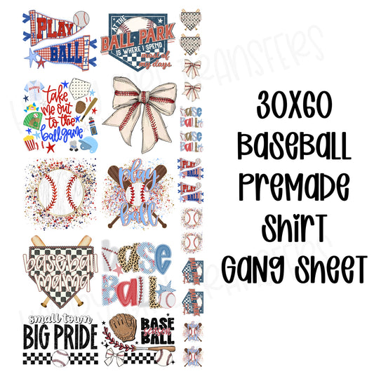 30x60 BASEBALL 2026 PRE-MADE GANG SHEET