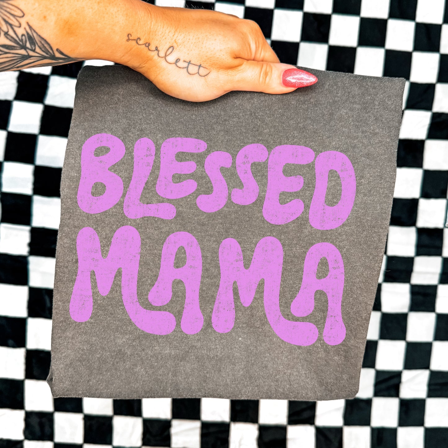 BLESSED MAMA - DTF TRANSFER