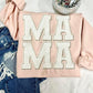 FAUX EMBROIDERED LEOPARD MAMA - DTF TRANSFER