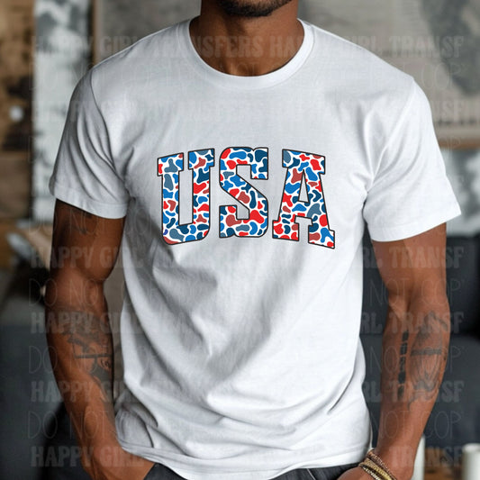PATRIOTIC CAMO USA  - DTF TRANSFER