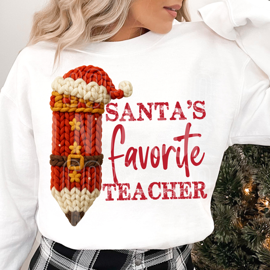 SANTA’S FAVORITE TEACHER - DTF TRANSFER