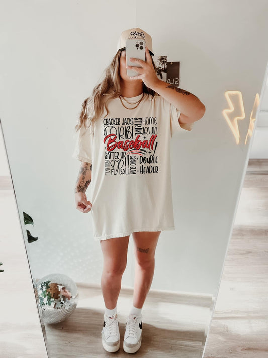 BASEBALL WORD COLLAGE - DTF TRANSFER