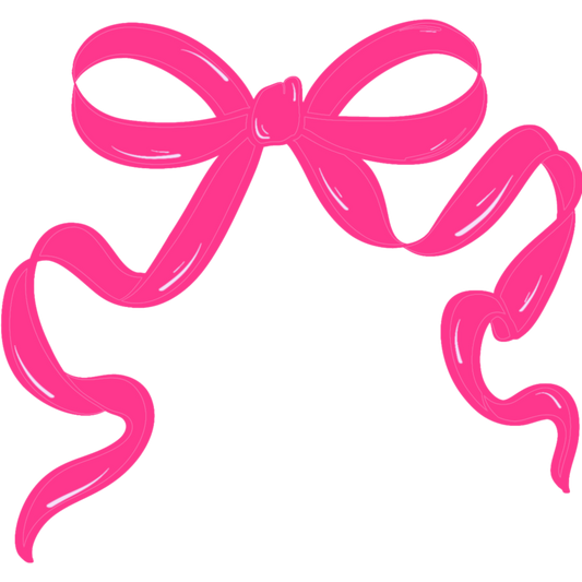 HOT PINK BOW - DTF TRANSFER