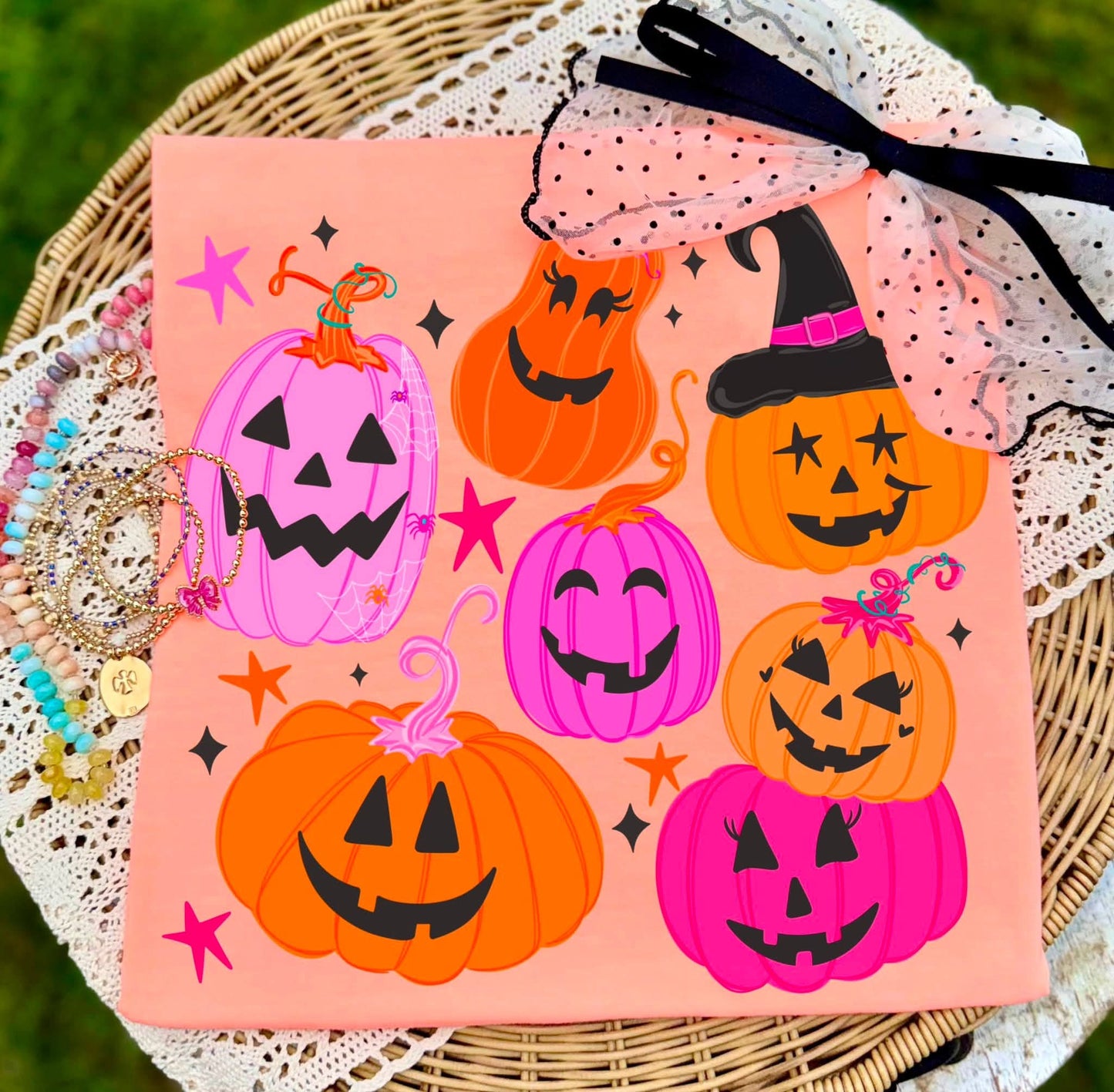 ORANGE & PINK PUMPKINS - DTF TRANSFER