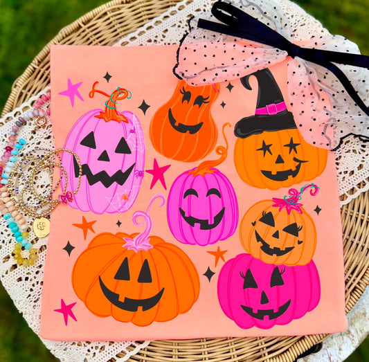 ORANGE & PINK PUMPKINS - DTF TRANSFER