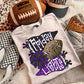 FRIDAY NIGHT LIGHTS BLACK & PURPLE - DTF TRANSFER