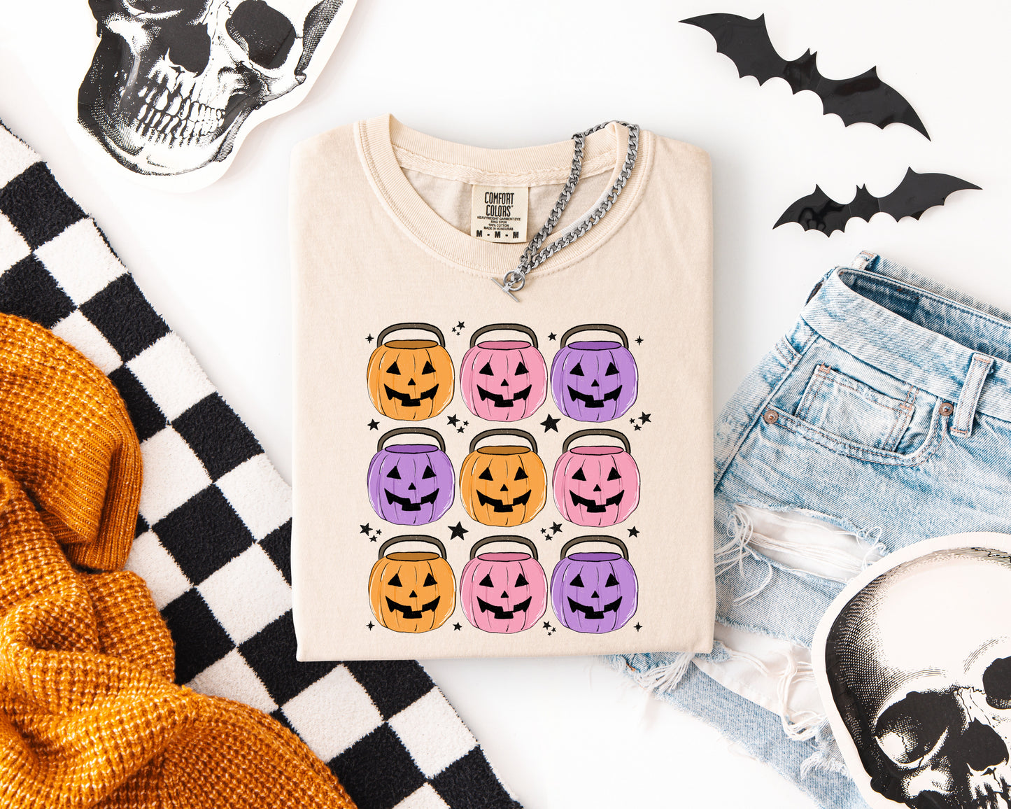 HALLOWEEN BUCKETS (PINK & PURPLE) - DTF TRANSFER