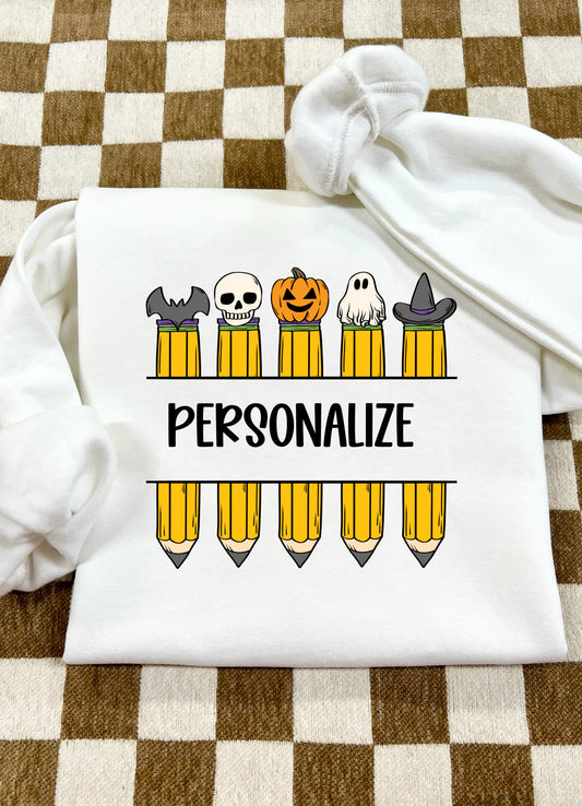 HALLOWEEN PENCIL( PERSONALIZED) - DTF TRANSFER
