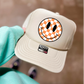 ORANGE CHECKERED SMILEY- DTF TRANSFER