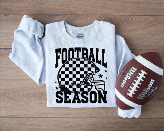 CHECKERED FOOTBALL SEASON - DTF TRANSFER