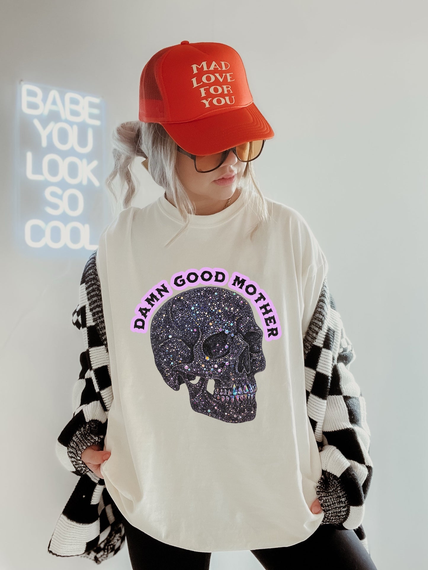 DAMN GOOD MOTHER SKULL - DTF TRANSFER