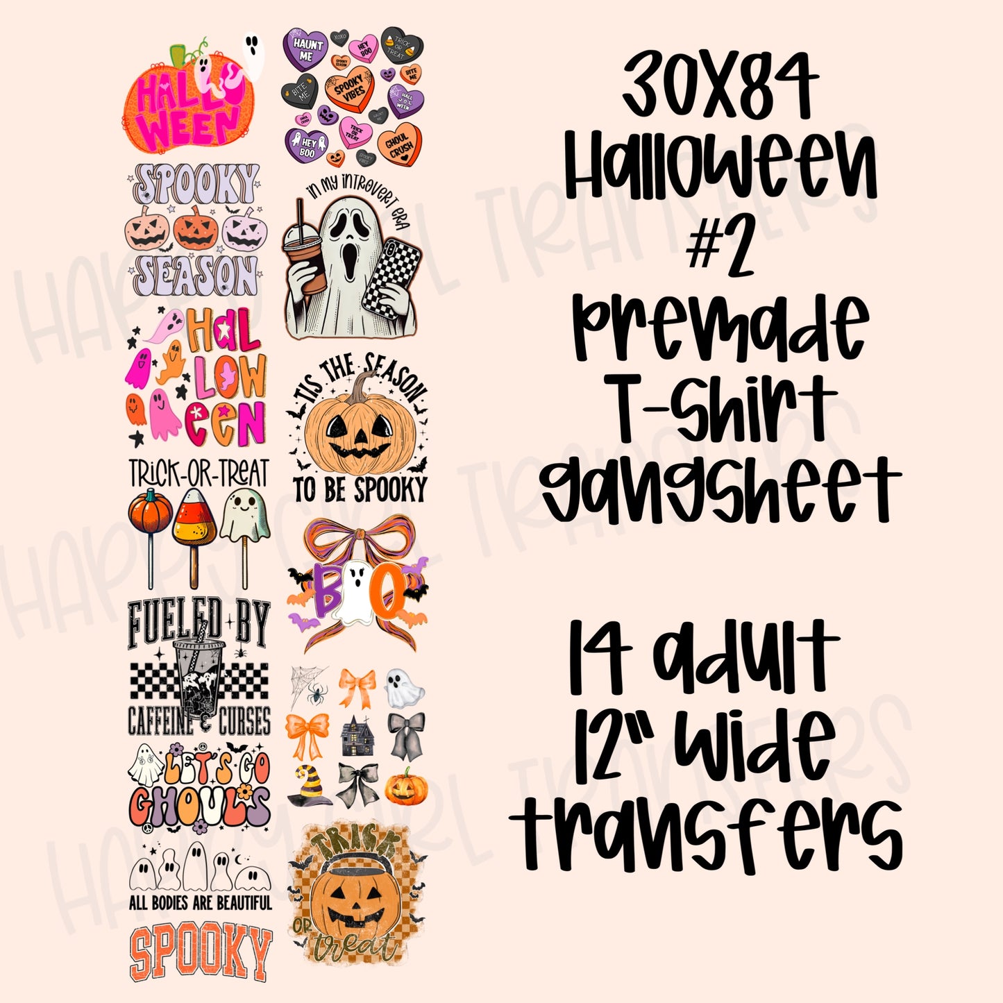 30x84 HALLOWEEN #2 PRE-MADE GANG SHEET