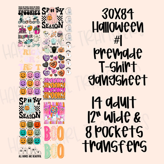 30x84 HALLOWEEN #1 PRE-MADE GANG SHEET