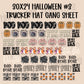 30x24 HALLOWEEN #3 PRE-MADE TRUCKER HAT GANG SHEET