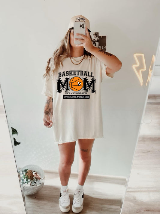 BASKETBALL MOM: LIKE A NORMAL MOM BUT LOUDER AND PROUDER - DTF TRANSFER