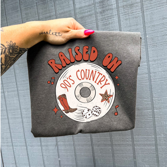RAISED ON 90’s COUNTRY COLLAGE - DTF TRANSFER