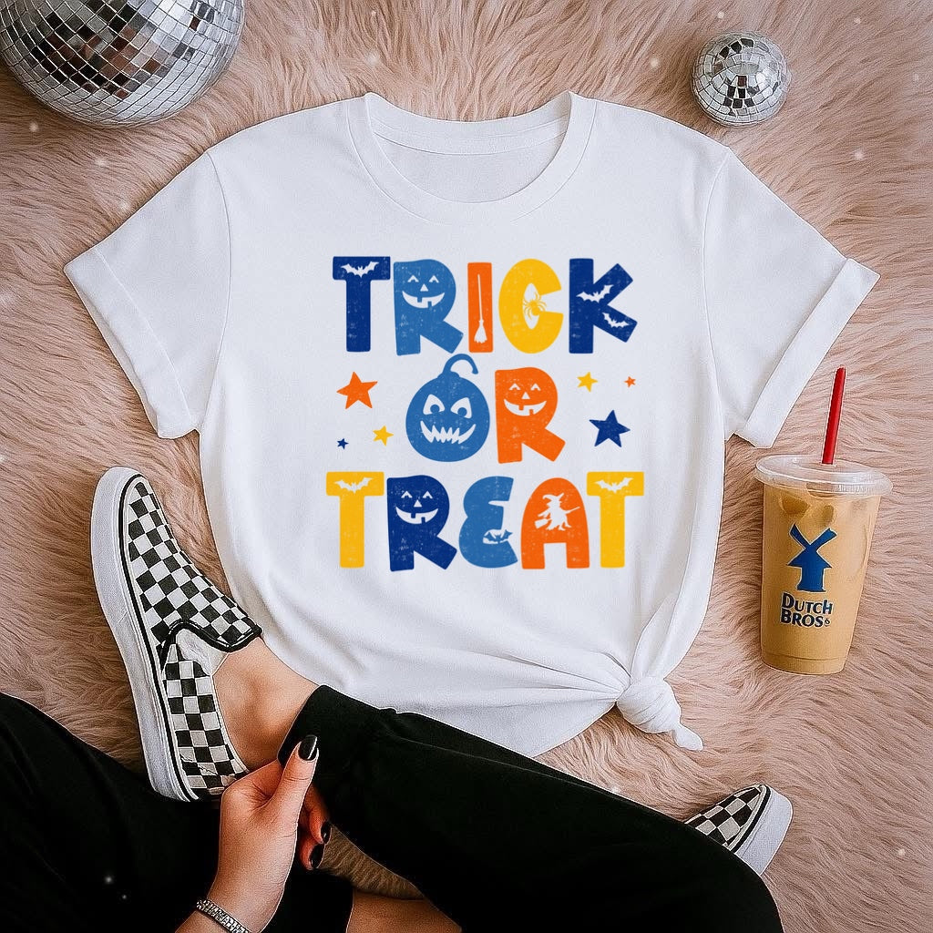 BLUE TRICK OR TREAT - DTF TRANSFER