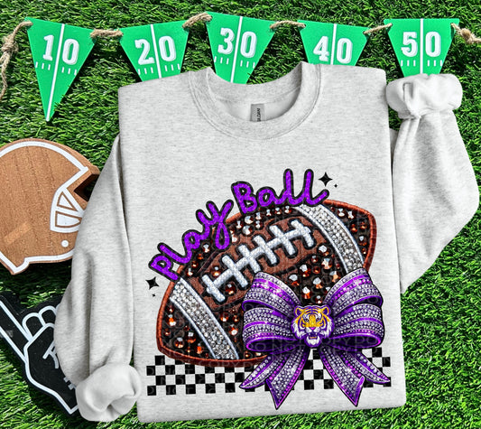 FAUX SPARKLES LSU TIGERS - DTF TRANSFER
