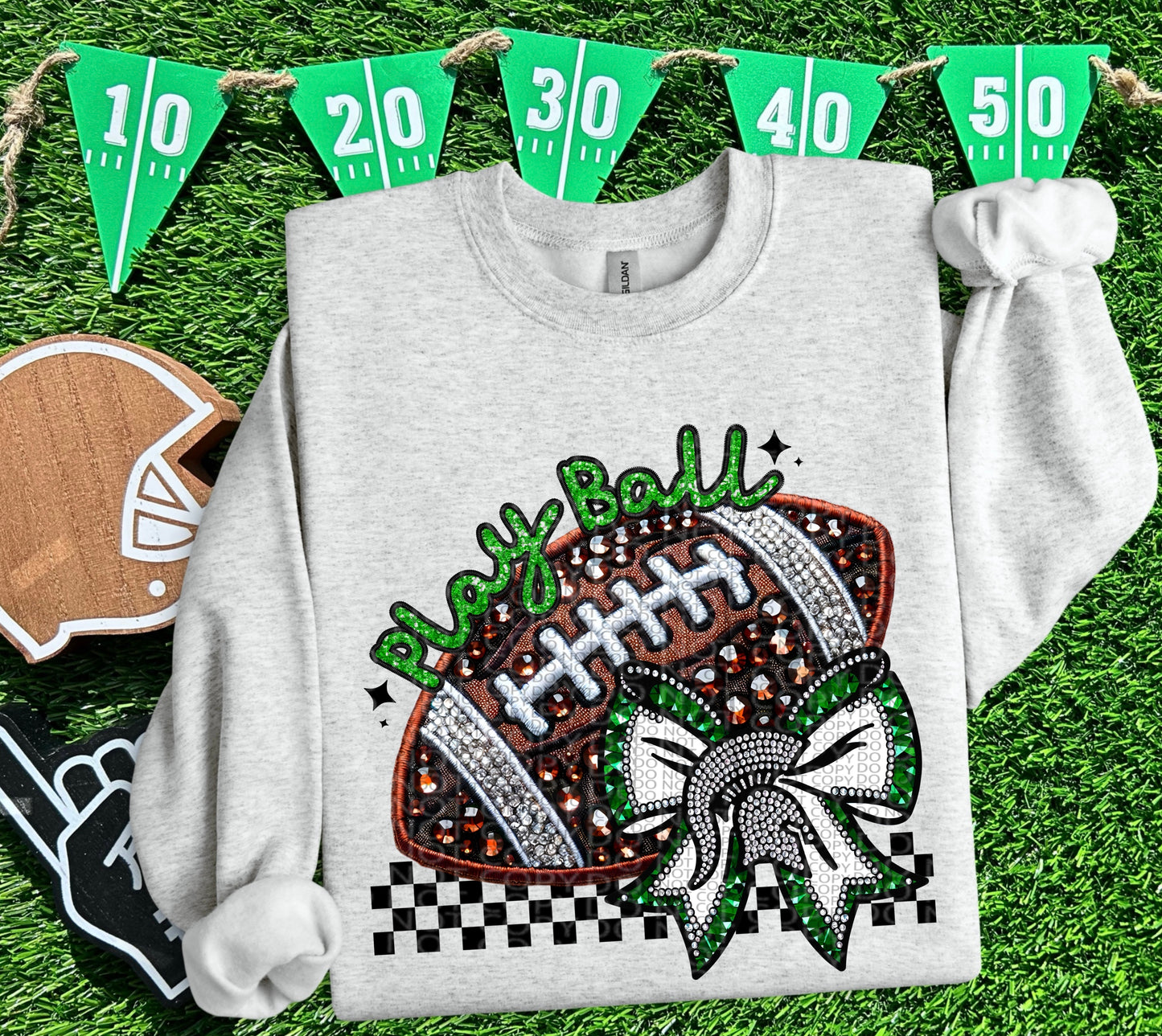 FAUX SPARKLES MSU SPARTANS - DTF TRANSFER