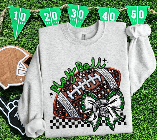 FAUX SPARKLES MSU SPARTANS - DTF TRANSFER