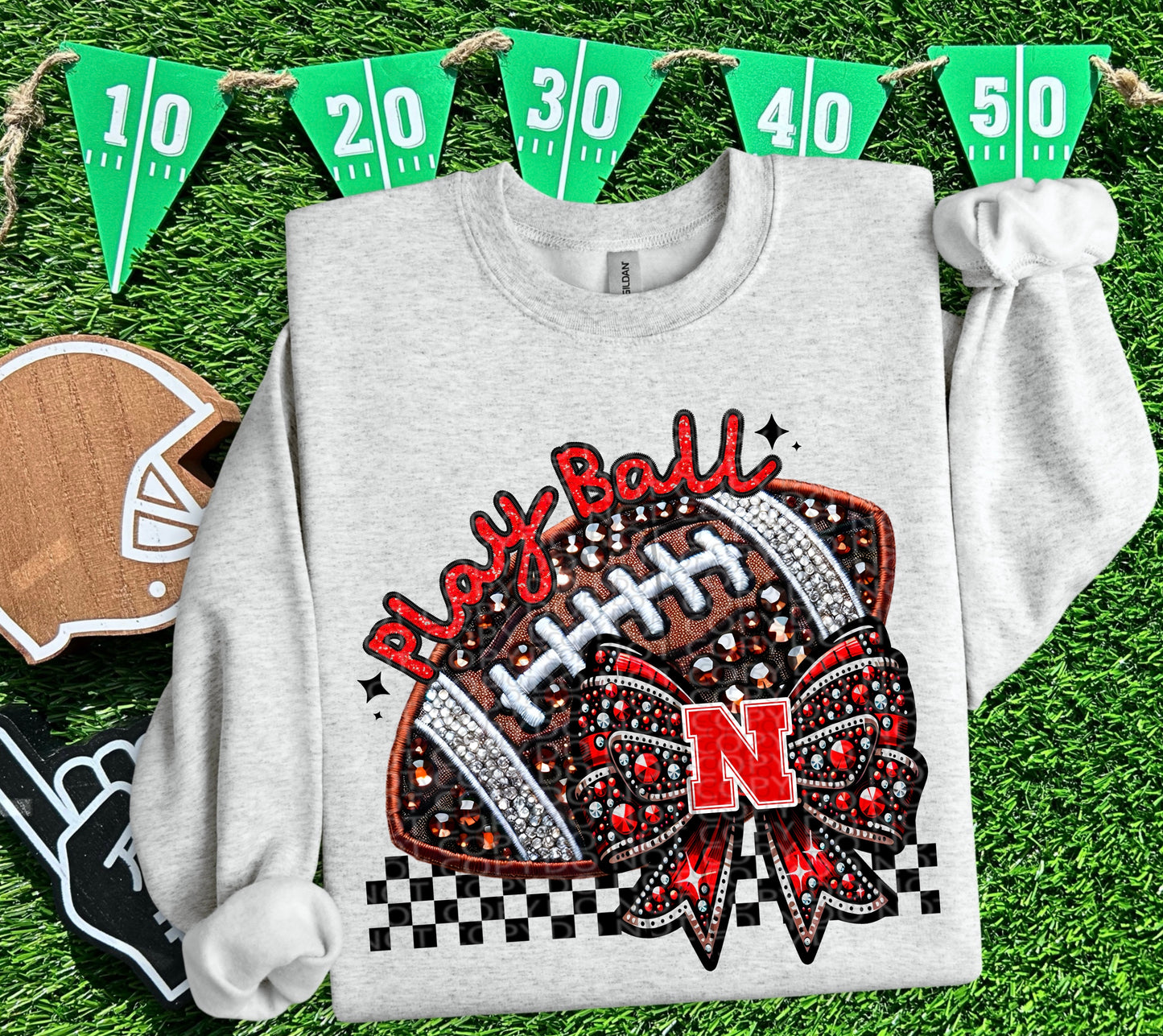 FAUX SPARKLES NEBRASKA - DTF TRANSFER