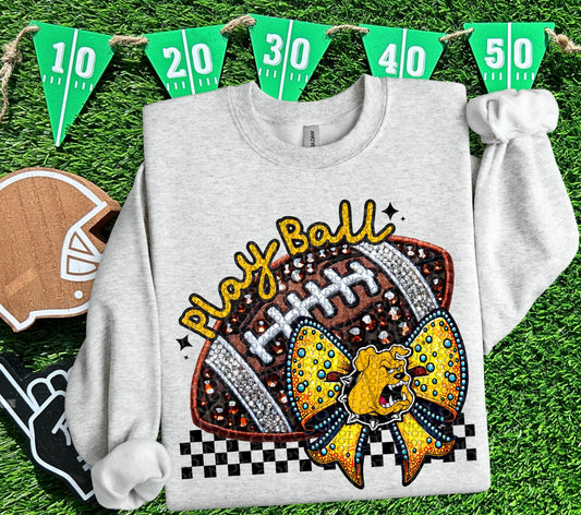 FAUX SPARKLES TLU BULLDOGS - DTF TRANSFER